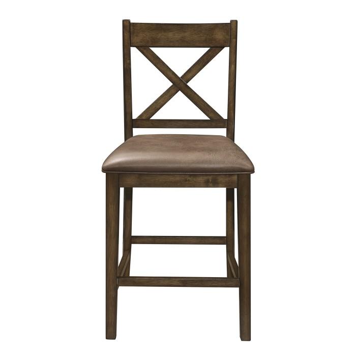 Levittown Counter Height Chair in Brown (Set of 2) 5757-24