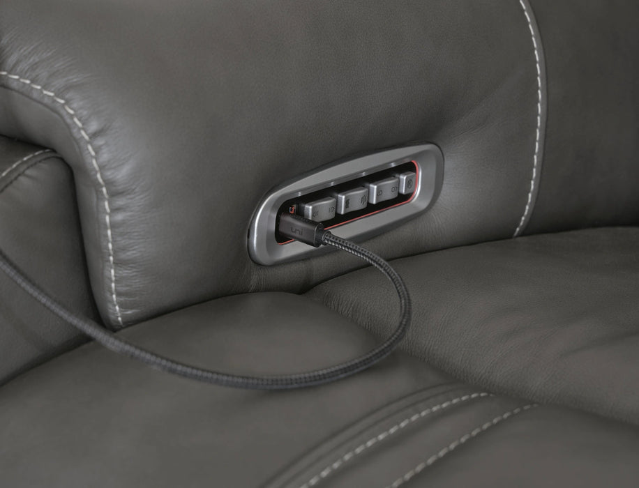 5Z-Harrenhurst Power Sectional Reclining Sofa