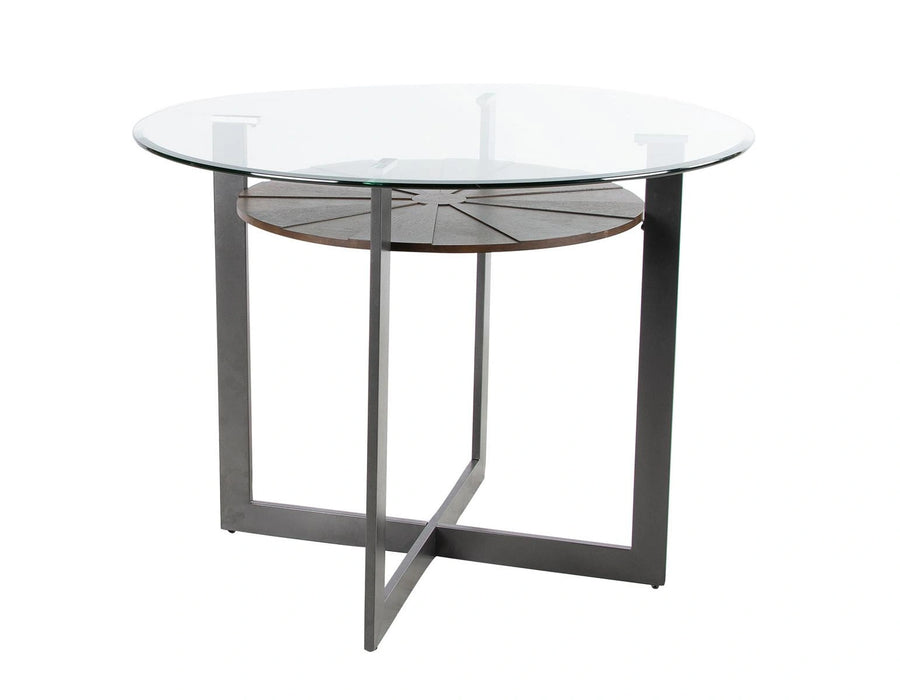 Steve Silver Olson Counter Glass Top Table in Caramel