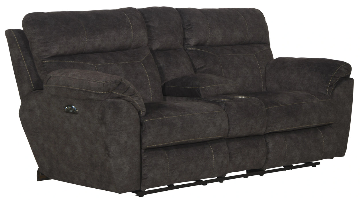 Sedona Pwr Headrest Lay Flat Recl Cnsl Loveseat w/Stg & Cupholders