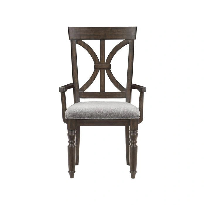 Cardano Arm Chair in Charcoal (Set of 2)
