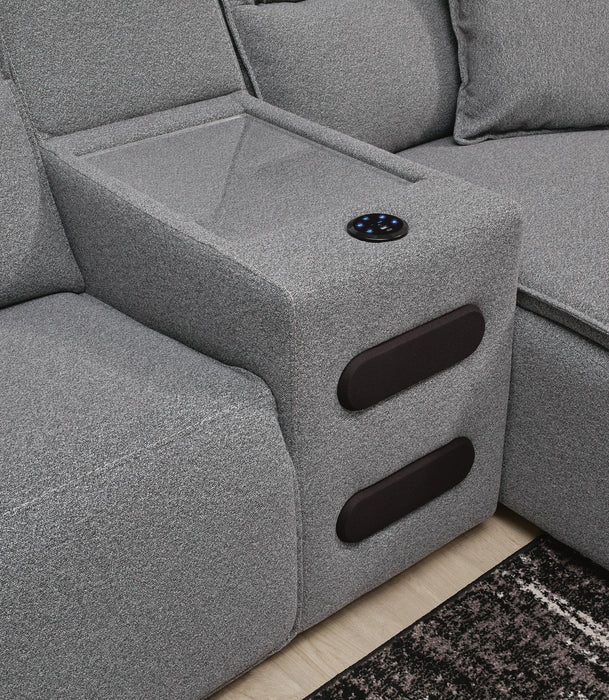 Modmax II Reclining Sectional with Chaise and Audio Console