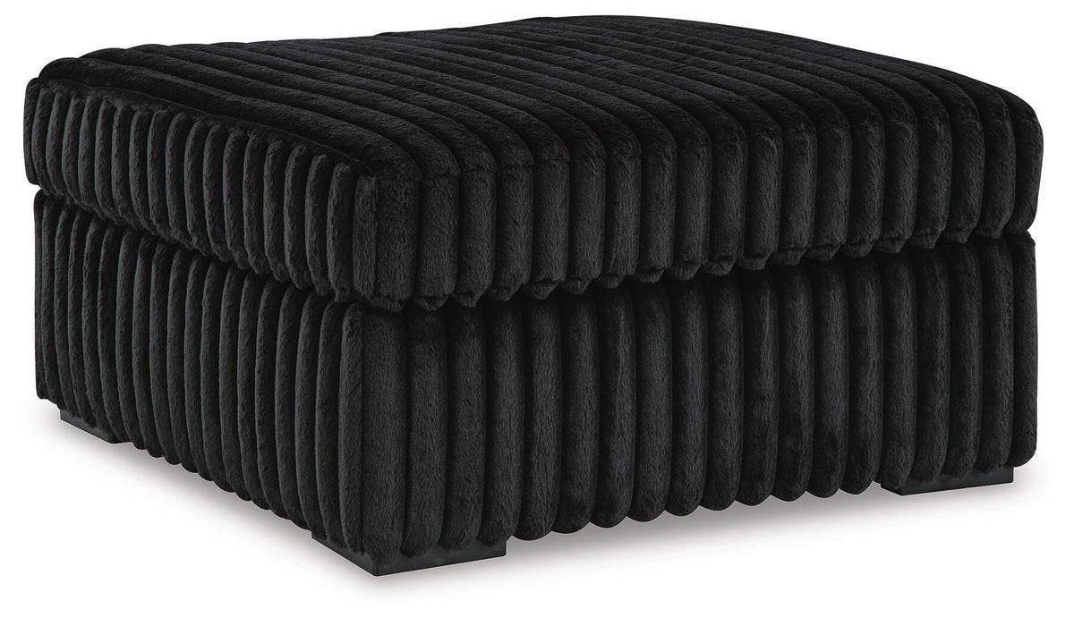 Midnight-Madness Double Chaise Sectional - Onyx