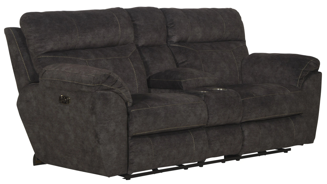 Sedona Pwr Hdrst w/Lumbar Lay Flt Rcl Cnsl Loveseat w/Stg & Cphldrs