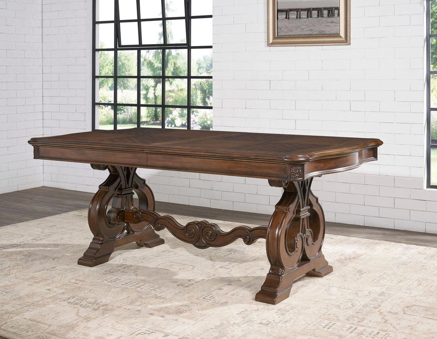 Steve Silver Royale Dining Table in Brown Pecan