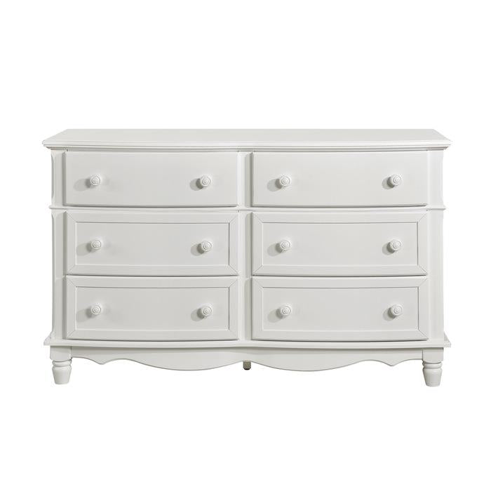 Clementine 6 Drawer Dresser in White B1799-5  Augusta Furniture (Augusta,  GA)