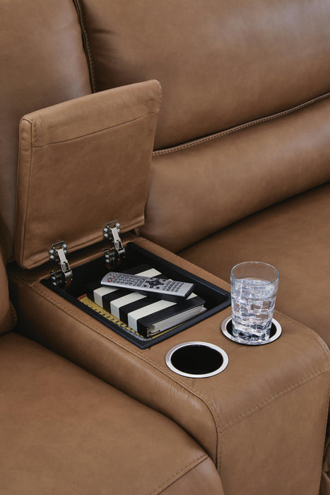Silverbrooke Reclining Sectional with Double Chaise and Storage Consoles