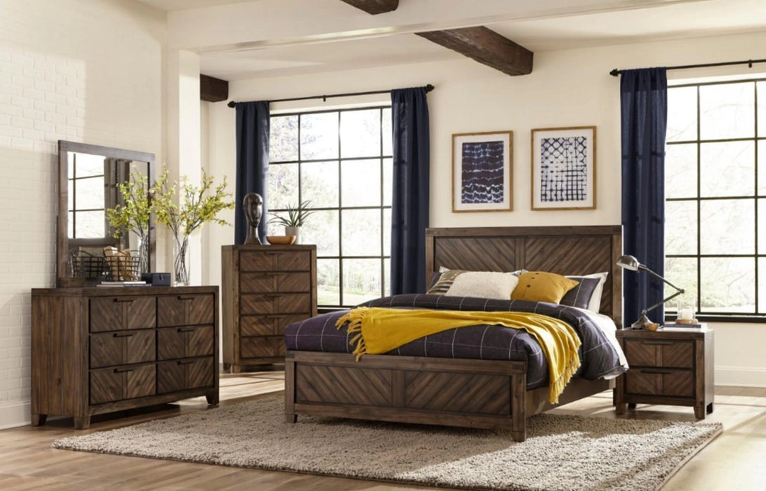 Parnell King Panel Bed in Rustic Cherry 1648K-1EK*
