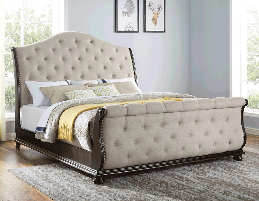 Steve Silver Rhapsody Queen Sleigh Bed in Molasses
