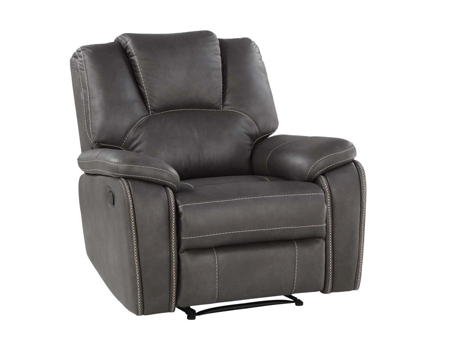 Steve Silver Katrine Manual Recliner Chair in Charcoal